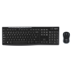 Logitech Wireless Combo MK270 keyboard Mouse included Universal USB QWERTY Italian Black